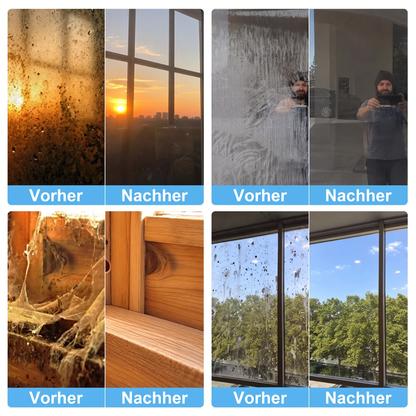 Magnetischer Glasreiniger — doppelseitige Reinigung, waschbare Reinigungspads und vielseitige Anwendung für Zuhause & Auto | Ein Set. Saubereres Glas. Weniger Aufwand. 💎