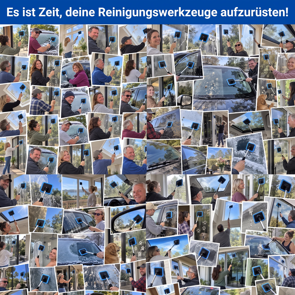 Magnetischer Glasreiniger — doppelseitige Reinigung, waschbare Reinigungspads und vielseitige Anwendung für Zuhause & Auto | Ein Set. Saubereres Glas. Weniger Aufwand. 💎