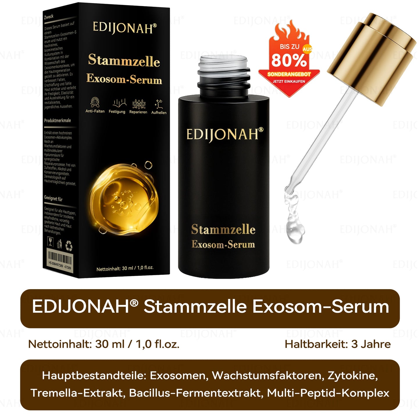 🌿𝑬𝐷𝐼𝐽𝑂𝑁𝐴𝐻® 𝑆𝑡𝑎𝑚𝑚𝑧𝑒𝑙𝑙𝑒 𝐸𝑥𝑜𝑠𝑜𝑚-𝑆𝑒𝑟𝑢𝑚 - 🎎👩‍⚕️（ Wirkt Anti-Aging, reduziert Falten, verbessert die Festigkeit, steigert die Ausstrahlung, spendet intensive Feuchtigkeit.）