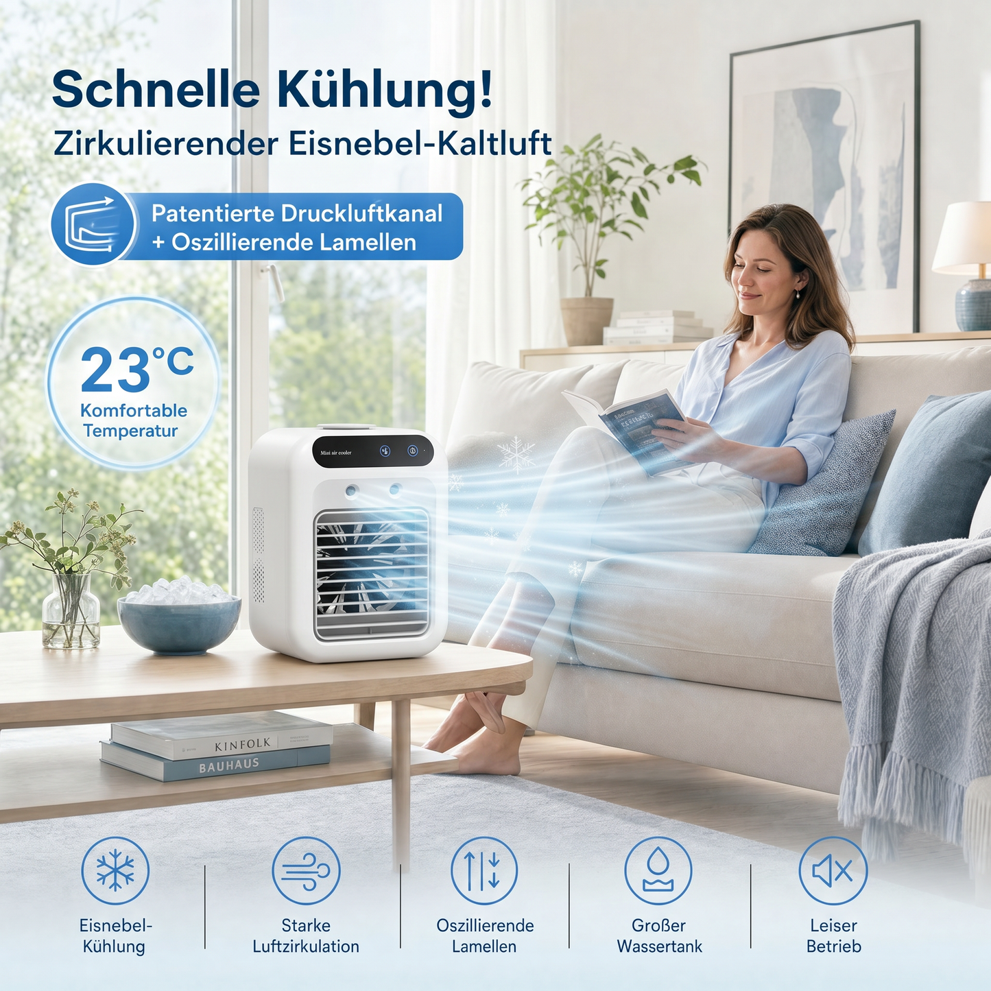 🇩🇪 Offizieller Store | 🧊Eiskristall-Klimaanlage — Intelligenter Nano-Eisnebel-Kühler